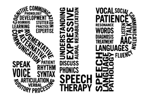 Speech Language Pathology word art